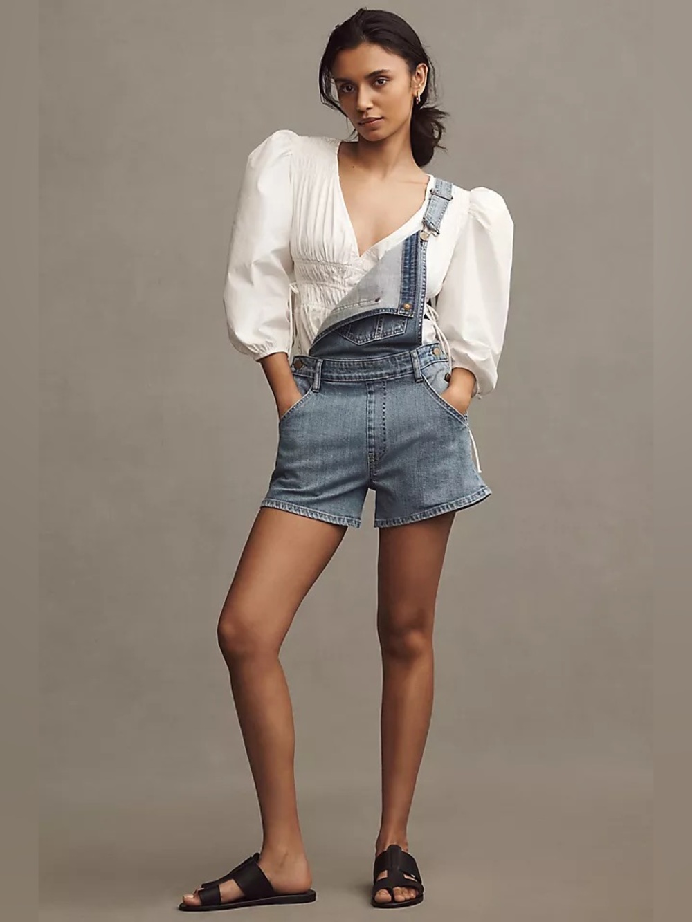 Anthropologie Pilcro Light Blue Denim Short Overalls